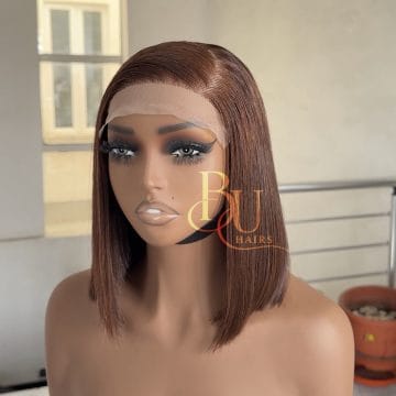 Best Made to Order Pure Human Hairs Vendor in Lagos 22 10 inches Brown (5 x 5) SDD Bone Straight Wig