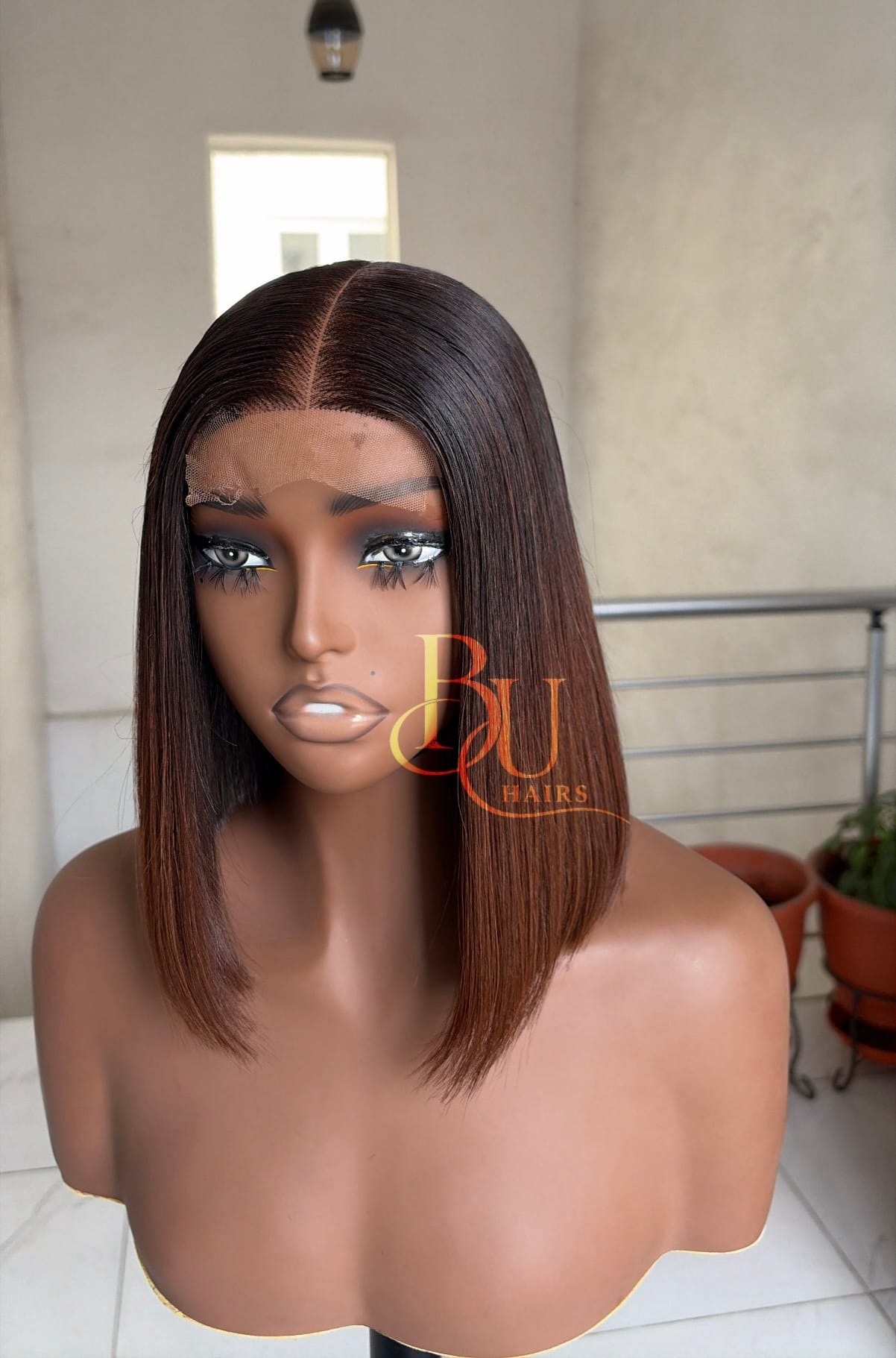 Ombre Tone (8” - 10”) SDD 2 x 6 Bone Straight Wig 5 Ombre Tone (8” - 10”) SDD 2 x 6 Bone Straight Wig - Image 5