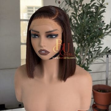 Brown Bone Straight Bob | 5x5 Closure