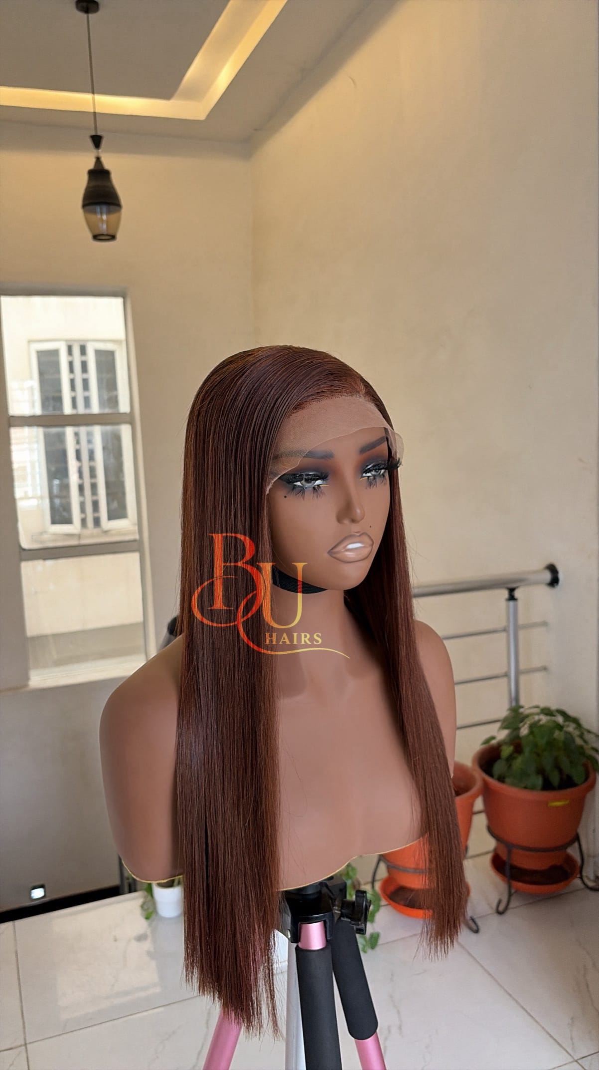 20” Brown (5 x 5) SDD Bone Straight Wig 3 20” Brown (5 x 5) SDD Bone Straight Wig - Image 3