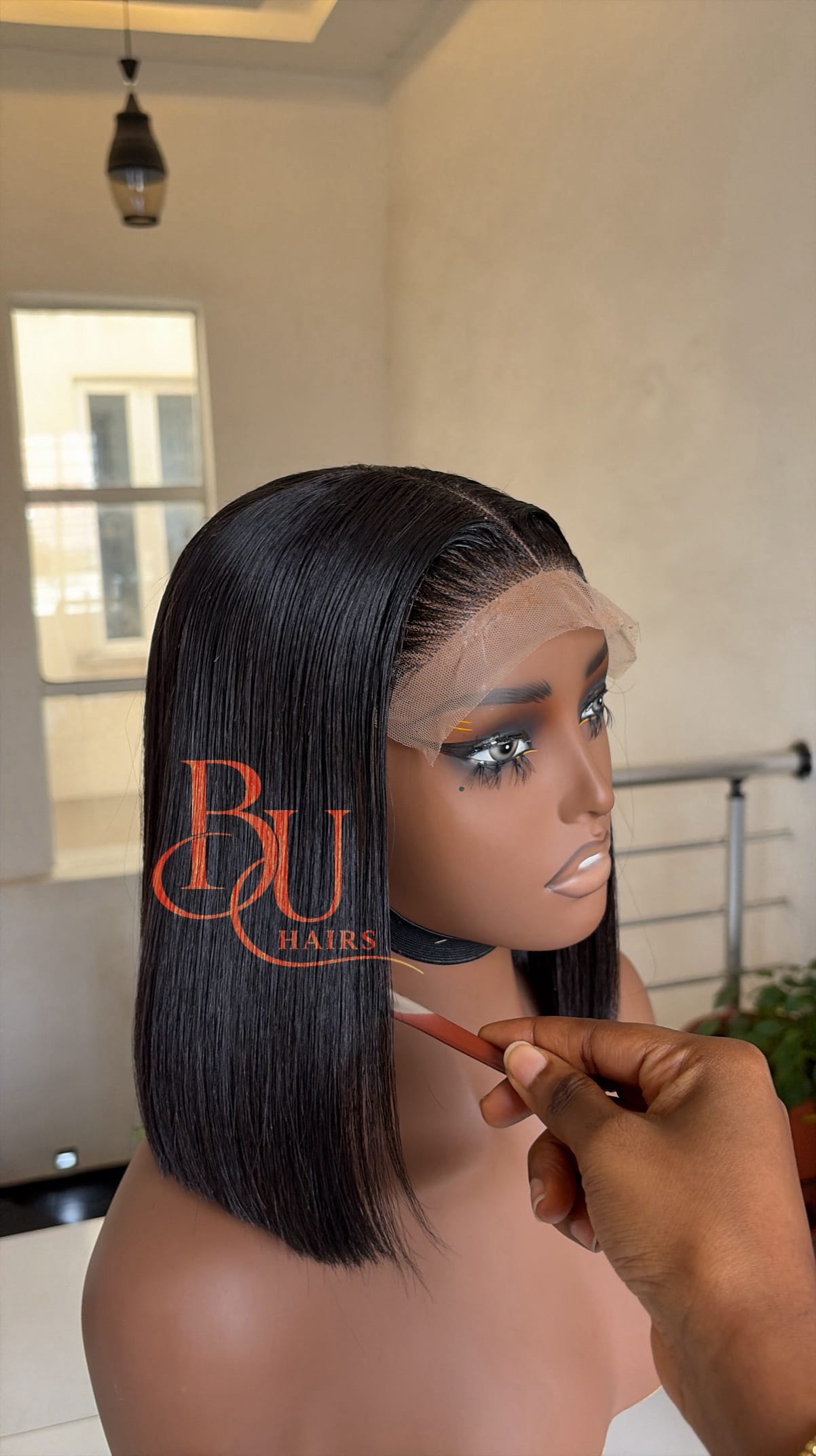 10” Glueless Closure Styling (5 x 5) SDD Bone Straight Wig 2 10” Glueless Closure Styling (5 x 5) SDD Bone Straight Wig - Image 2