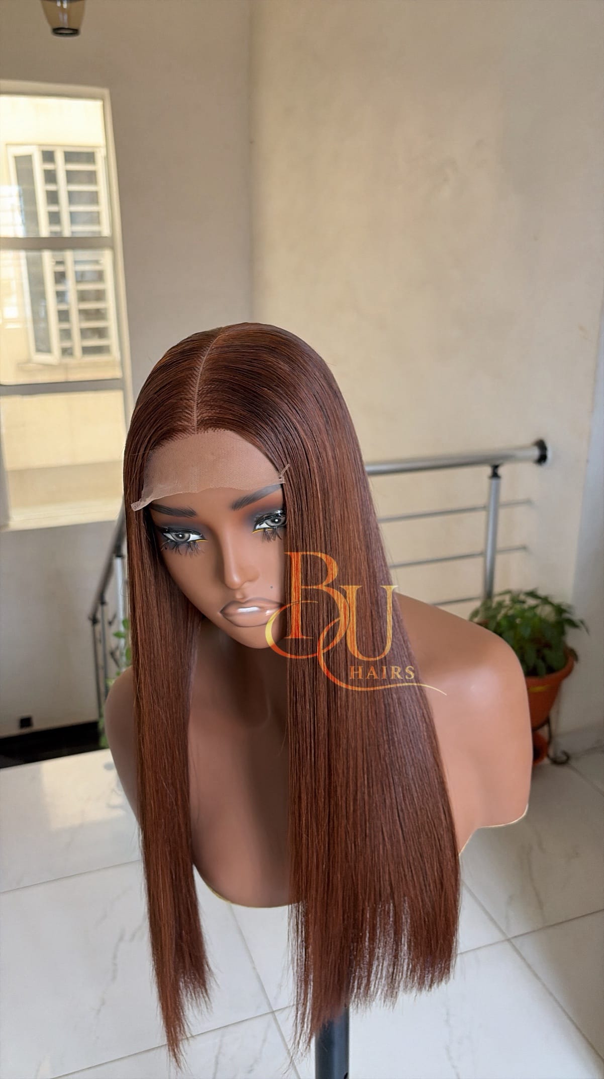 20” Brown (2 x 6) SDD Bone Straight Wig 2 20” Brown (2 x 6) SDD Bone Straight Wig - Image 2