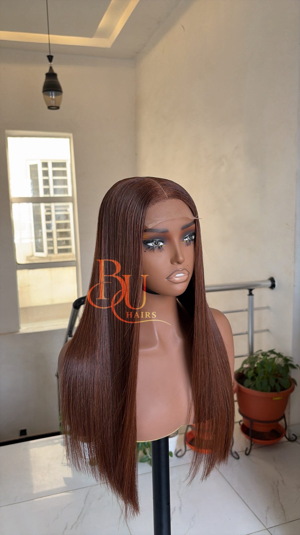 20” Brown (2 x 6) SDD Bone Straight Wig 4 20” Brown (2 x 6) SDD Bone Straight Wig - Image 4