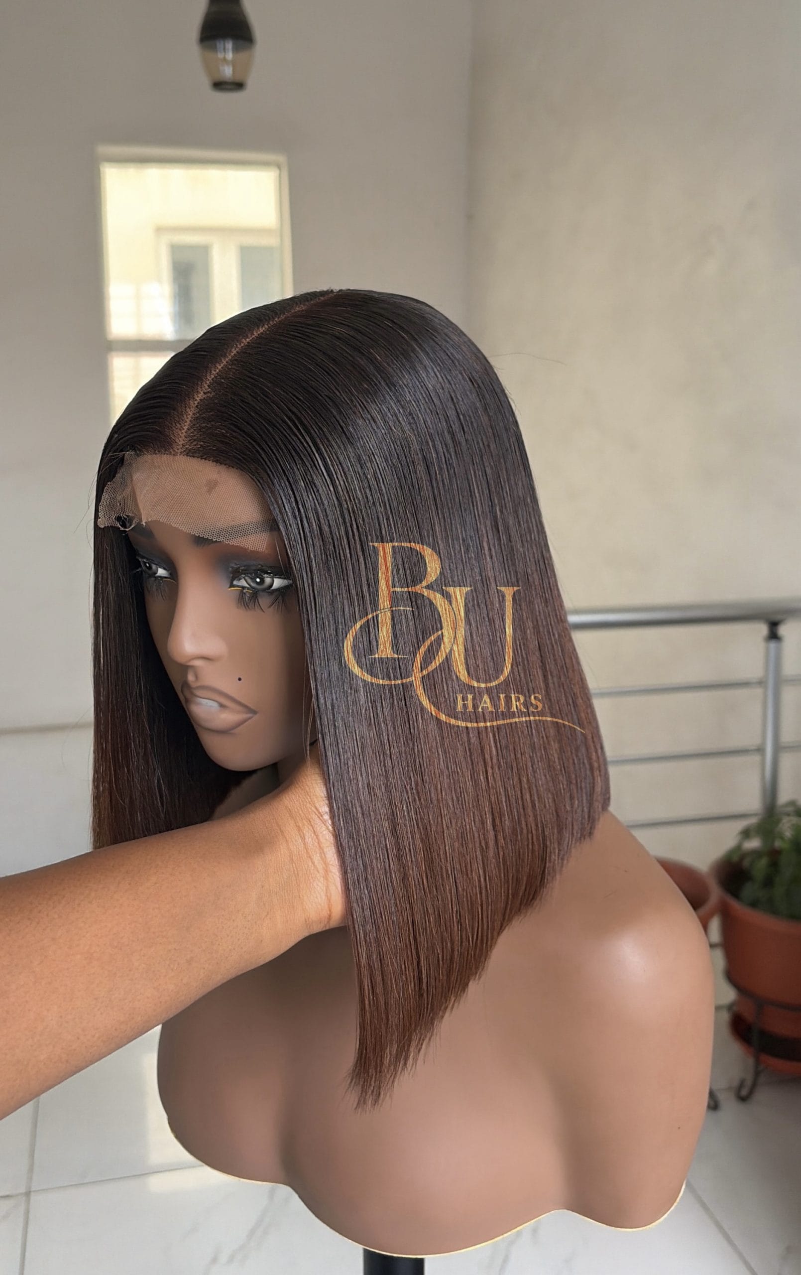 Ombre Tone (8” - 10”) SDD 2 x 6 Bone Straight Wig 3 Ombre Tone (8” - 10”) SDD 2 x 6 Bone Straight Wig - Image 3