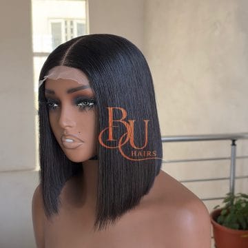Best Made to Order Pure Human Hairs Vendor in Lagos 12 10 inches 2 x 6 SDD Bone Straight Wig