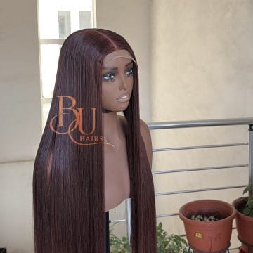 (24” - 30”) Choco Brown SDD 2 x 6 Bone Straight Wig