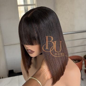 Ombre Tone Fringe SDD Bone Straight Wig