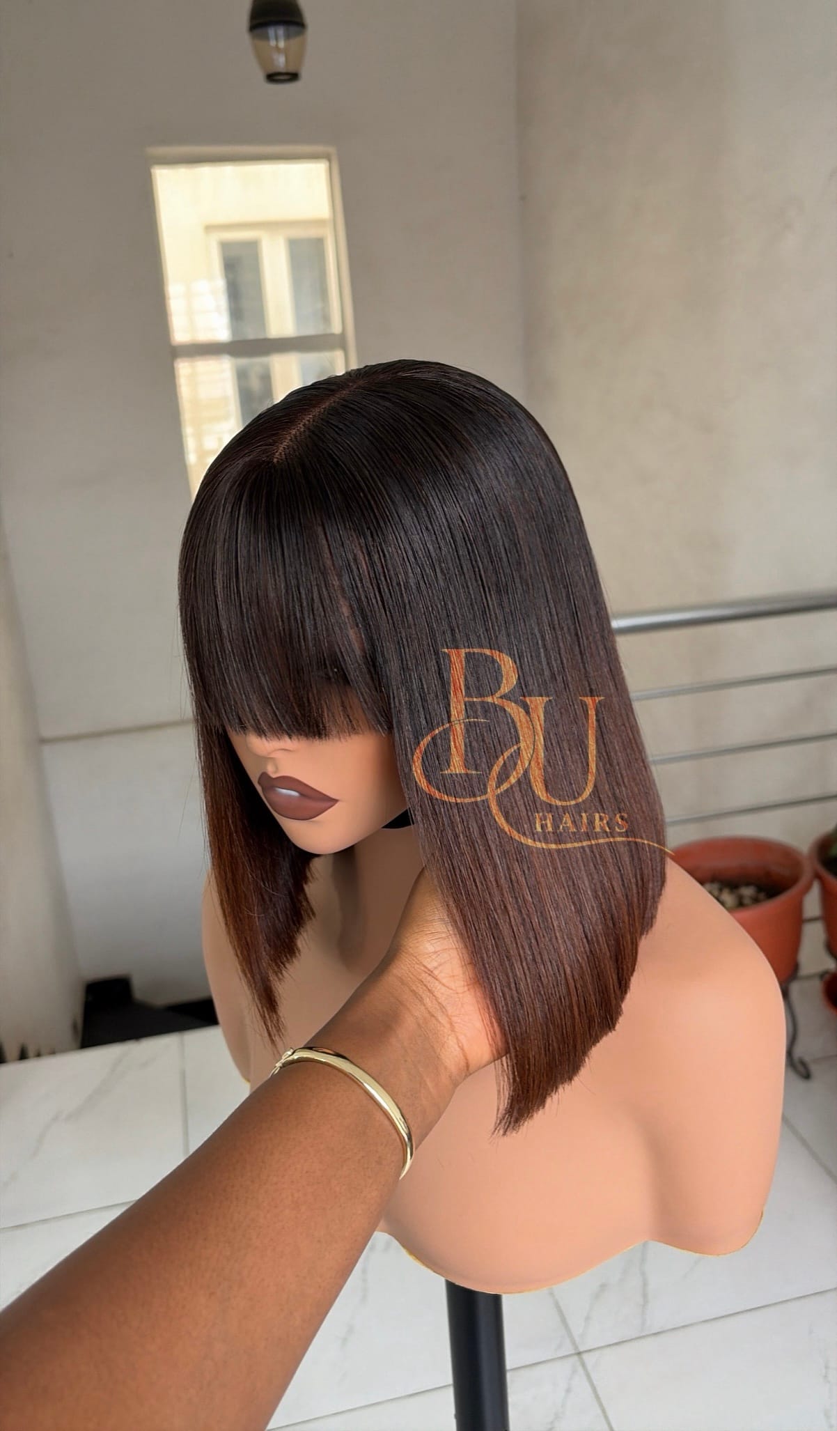 Ombre Tone Fringe SDD Bone Straight Wig 1 Ombre Tone Fringe SDD Bone Straight Wig