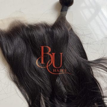 PONYTAIL FRONTAL COMBO - HD Lace Frontal + SDD Silky Straight Bundle