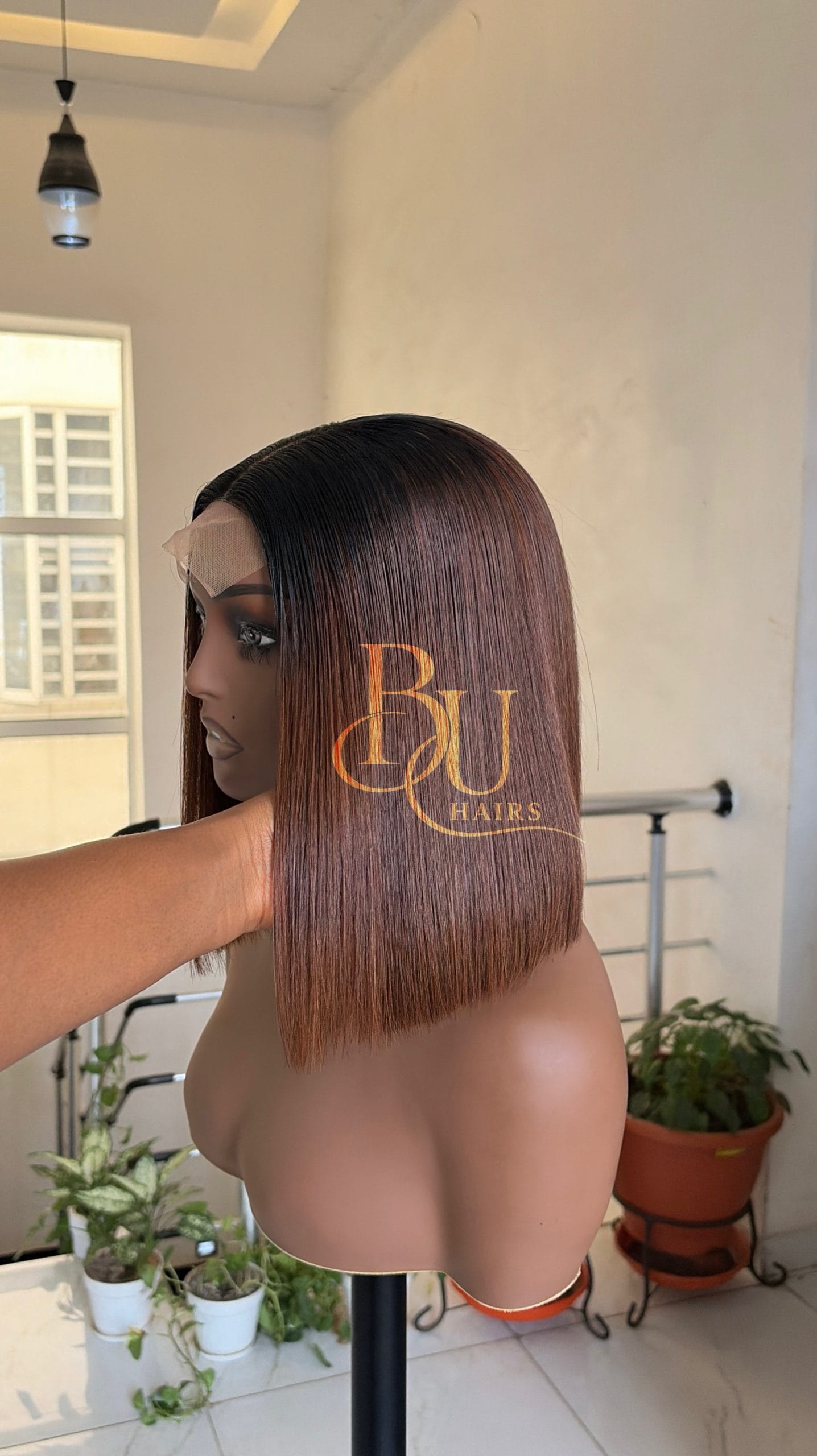 Brown 2x4 Dark Roots SDD Bone Straight Wig (8” - 10”) 2 Brown 2x4 Dark Roots SDD Bone Straight Wig (8” - 10”) - Image 2