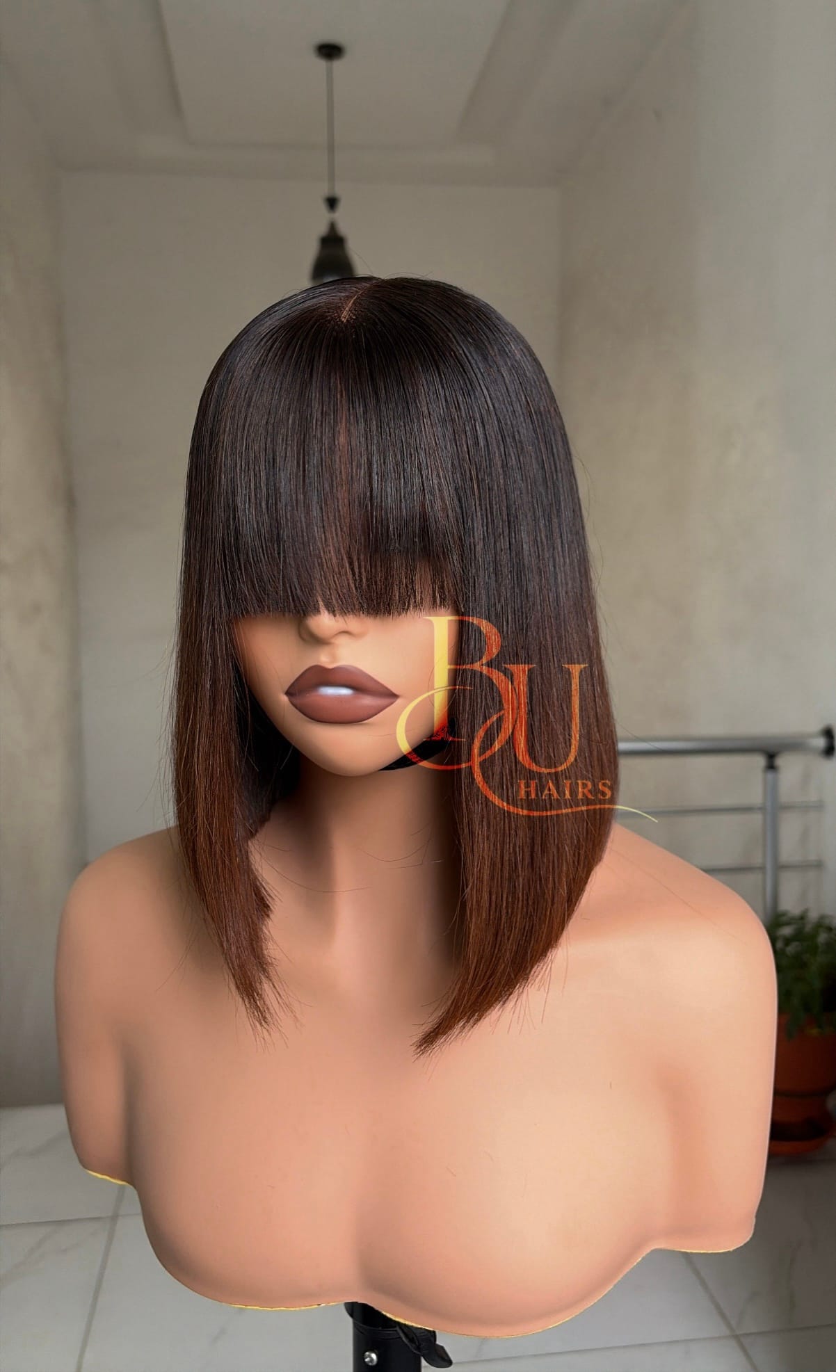 Ombre Tone Fringe SDD Bone Straight Wig 4 Ombre Tone Fringe SDD Bone Straight Wig - Image 4