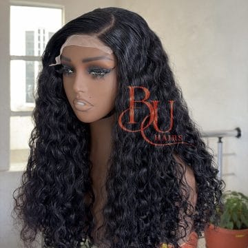 Best Made to Order Pure Human Hairs Vendor in Lagos 34 Water Curls SDD (5 x 5) Closure Wig