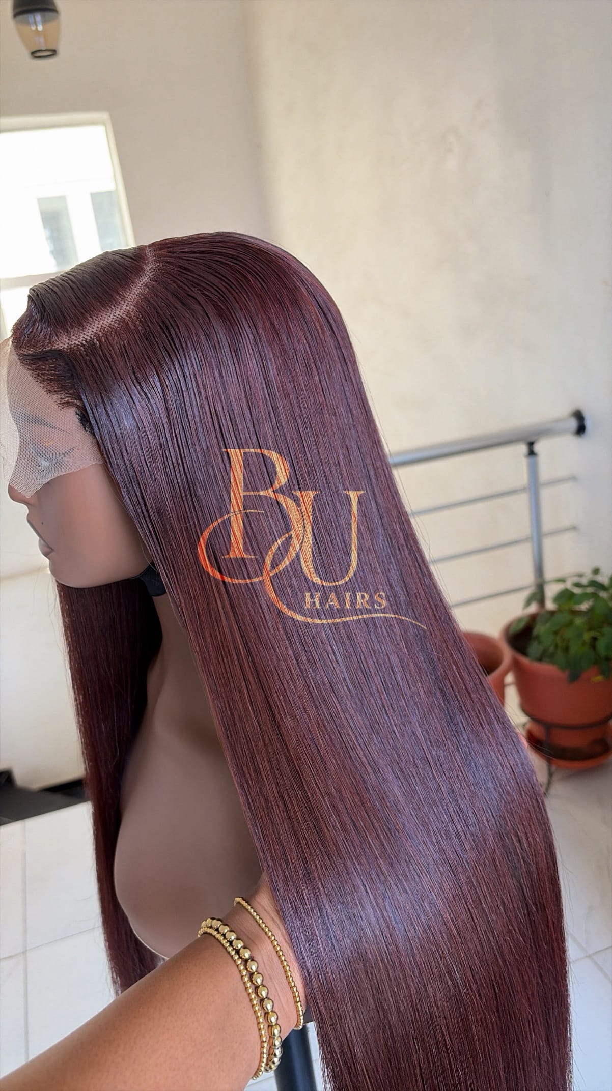 24” Choco Brown (5 x 5) SDD Bone Straight Wig 3 24” Choco Brown (5 x 5) SDD Bone Straight Wig - Image 3