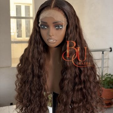 Brown Beach Wave (5 x 5) Curly Wig