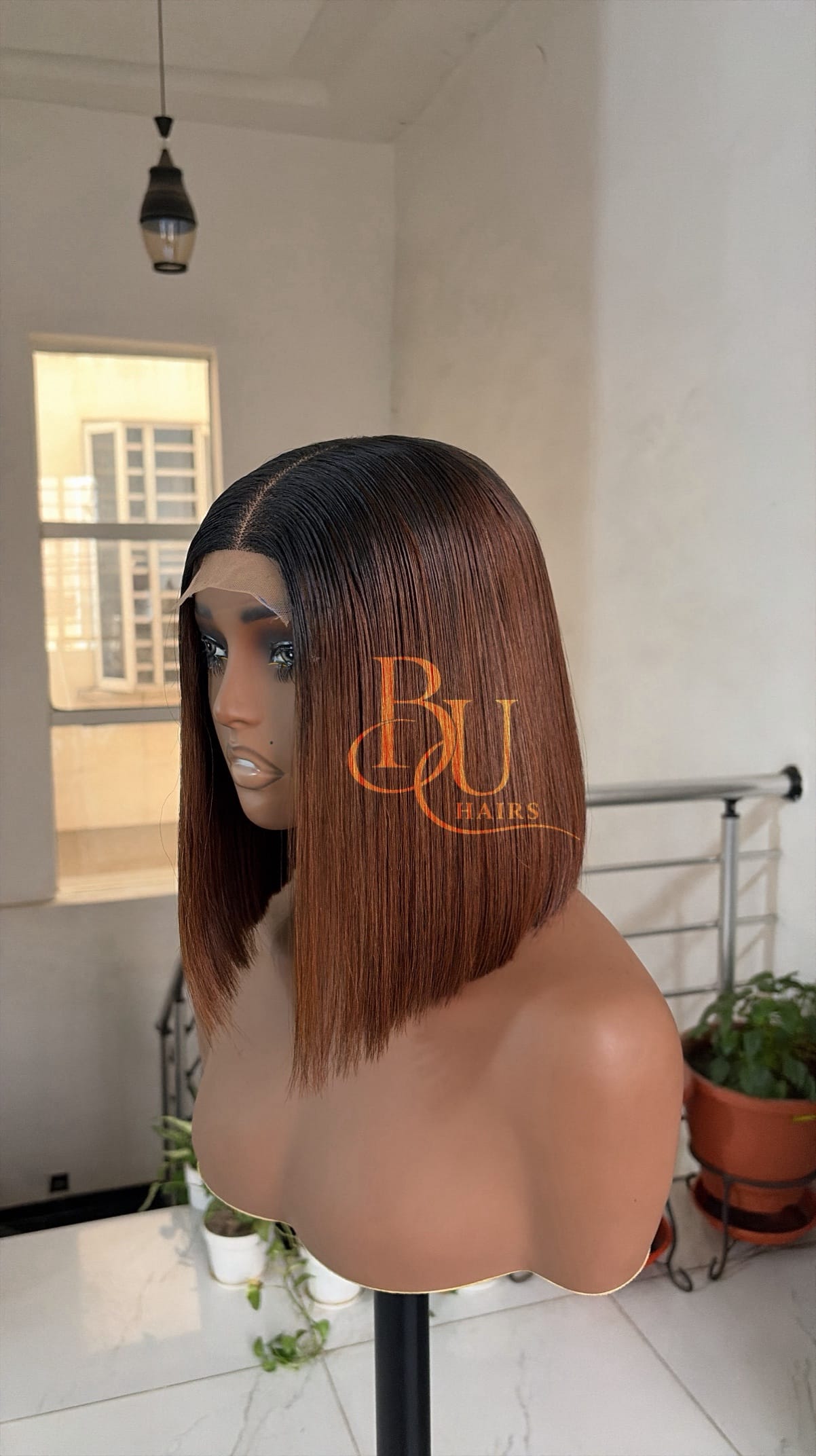 Brown 2x6 Dark Roots SDD Bone Straight Wig (8" - 10") 1 Brown 2x6 Dark Roots SDD Bone Straight Wig (8" - 10")
