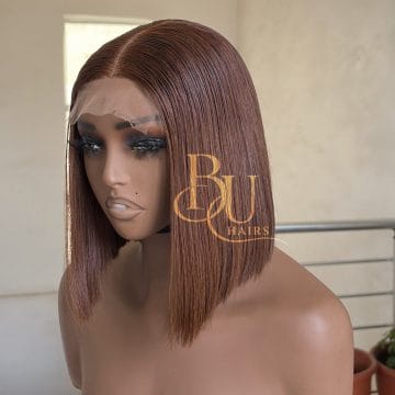 Best Made to Order Pure Human Hairs Vendor in Lagos 28 8 inches 2 x 4 Brown SDD Bone Straight Wig