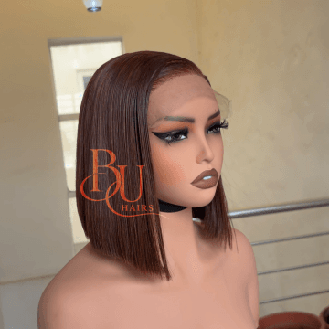 8 inches Brown (5 x 5) SDD Bone Straight Wig