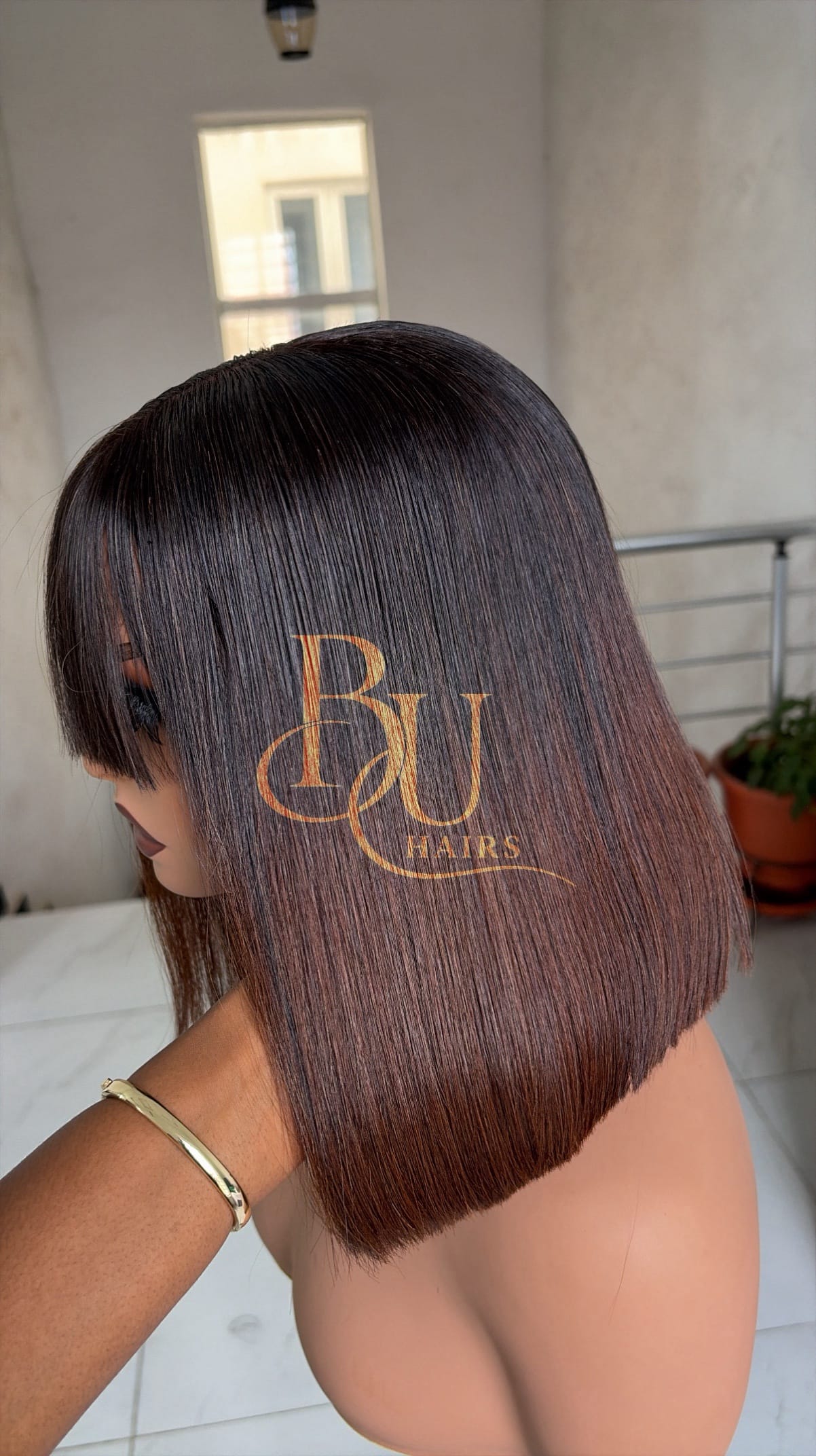 Ombre Tone Fringe SDD Bone Straight Wig 2 Ombre Tone Fringe SDD Bone Straight Wig - Image 2