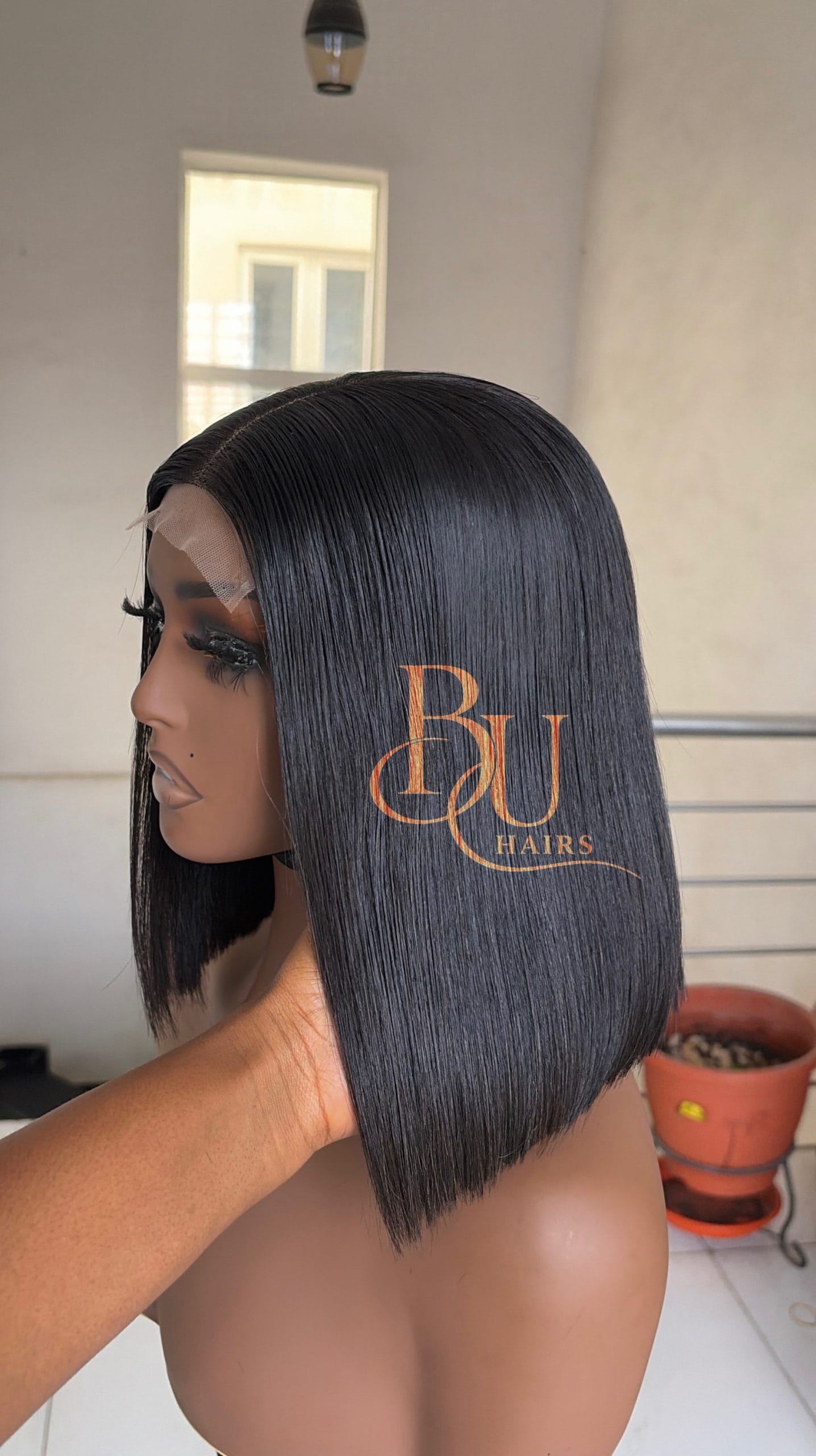 10 inches 2x4 SDD Bone Straight Wig 2 10 inches 2x4 SDD Bone Straight Wig - Image 2