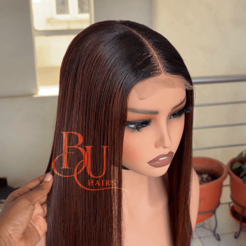 Choco Brown Straight | 2x6 Dark Roots