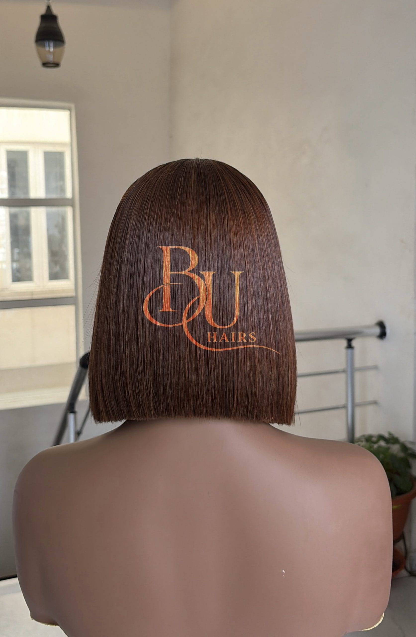 8 inches 2 x 4 Brown SDD Bone Straight Wig 4 8 inches 2 x 4 Brown SDD Bone Straight Wig - Image 4