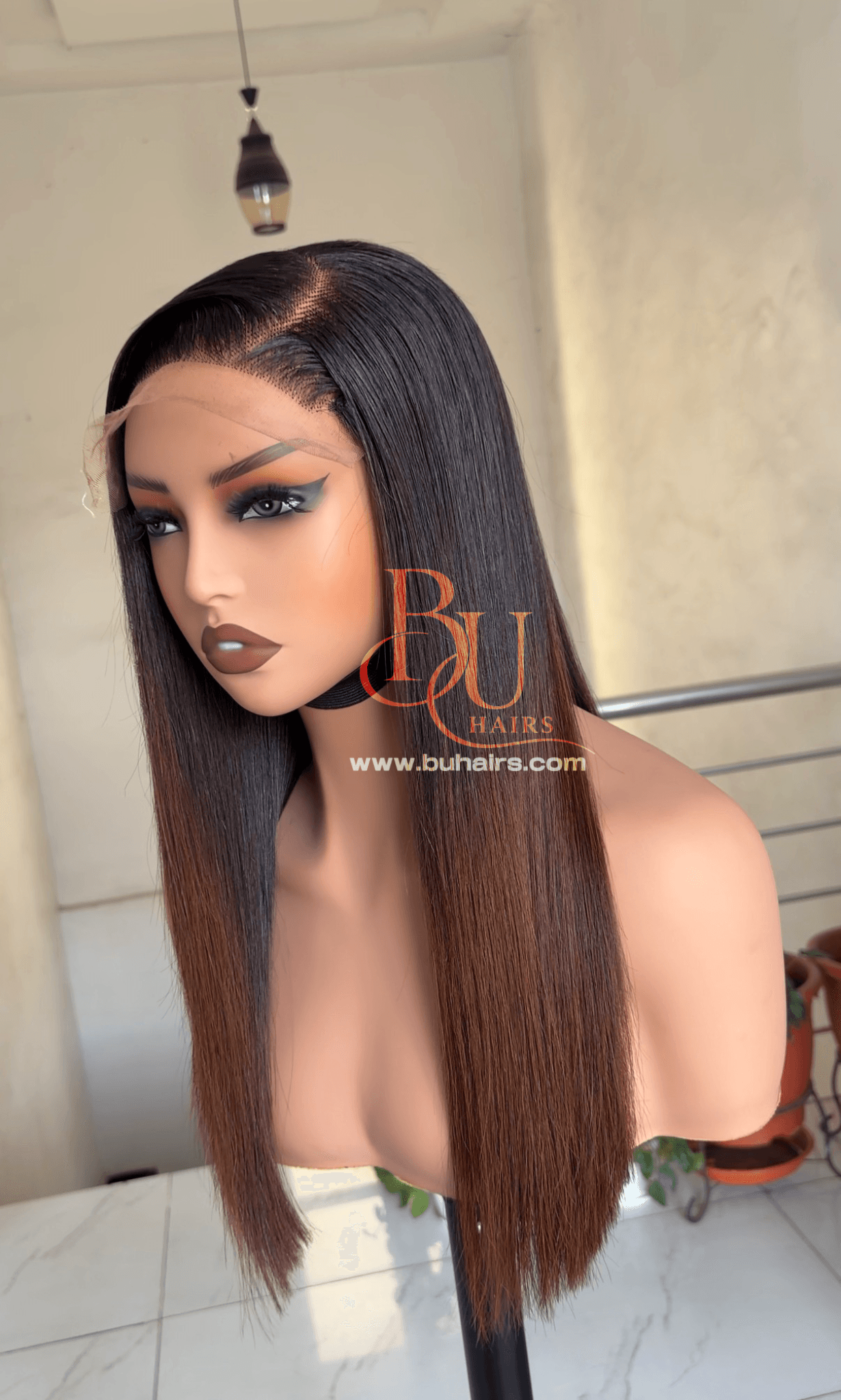 16” Ombre tone SDD Bone Straight Wig 3 16” Ombre tone SDD Bone Straight Wig - Image 3