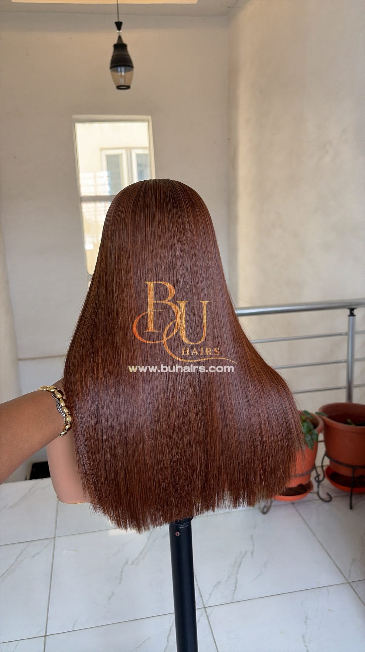 16” Brown (2 x 6) SDD Bone Straight Wig 2 16” Brown (2 x 6) SDD Bone Straight Wig - Image 2