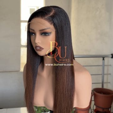 16” Ombre tone SDD Bone Straight Wig