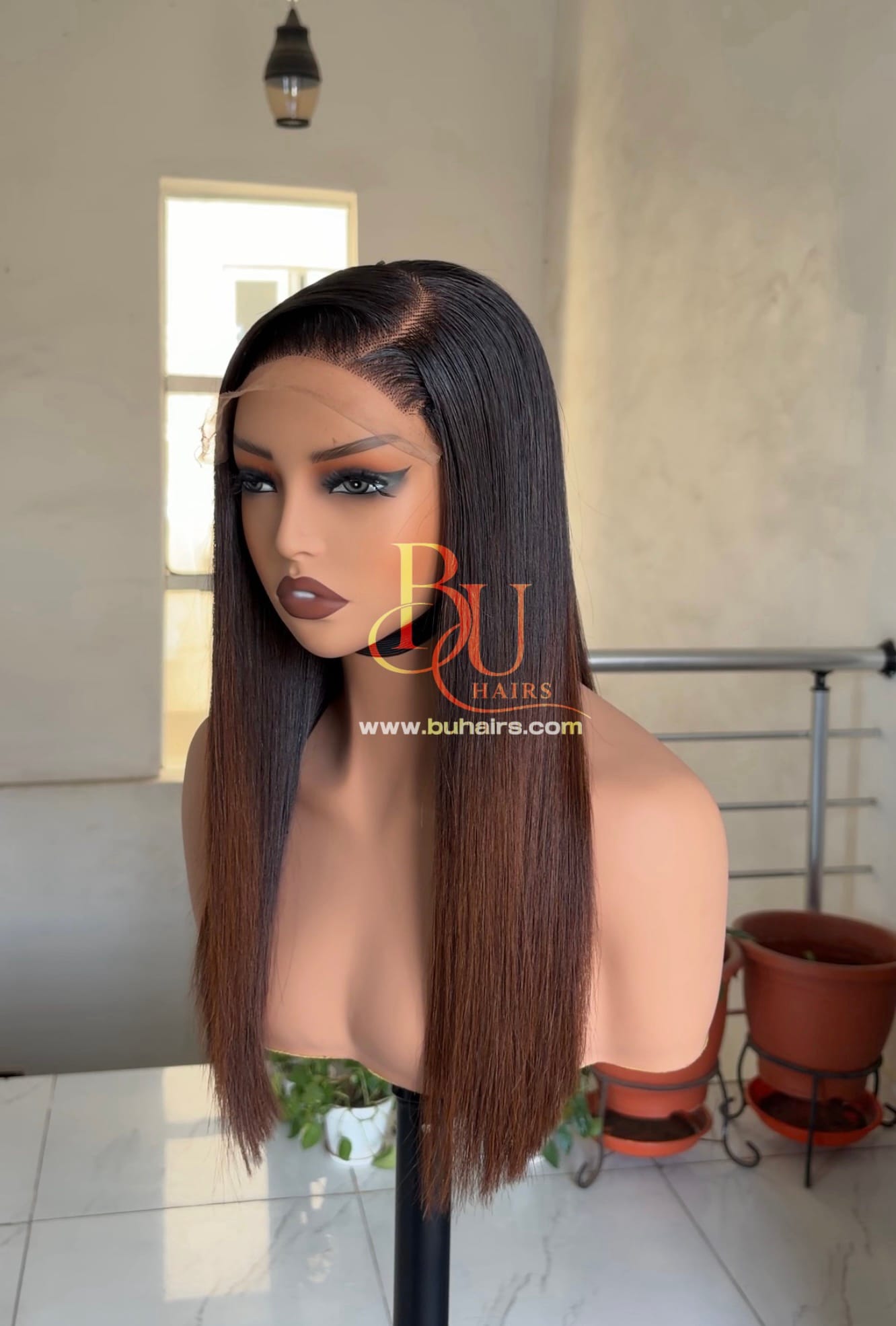 16” Ombre tone SDD Bone Straight Wig 1 16” Ombre tone SDD Bone Straight Wig