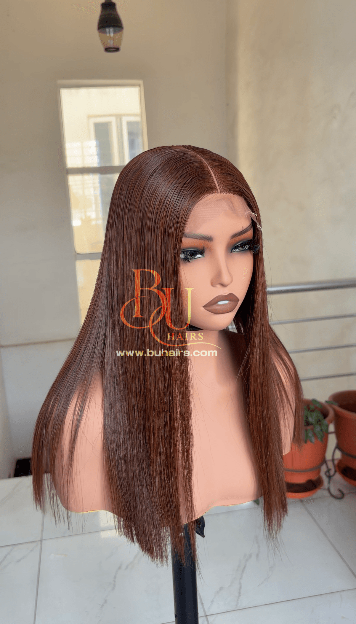 16” Brown (2 x 6) SDD Bone Straight Wig 1 16” Brown (2 x 6) SDD Bone Straight Wig