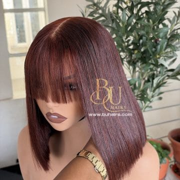 Custom Colored Bone Straight Fringe