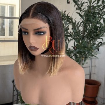 Ombre Blonde Bone Straight | 5x5 Closure